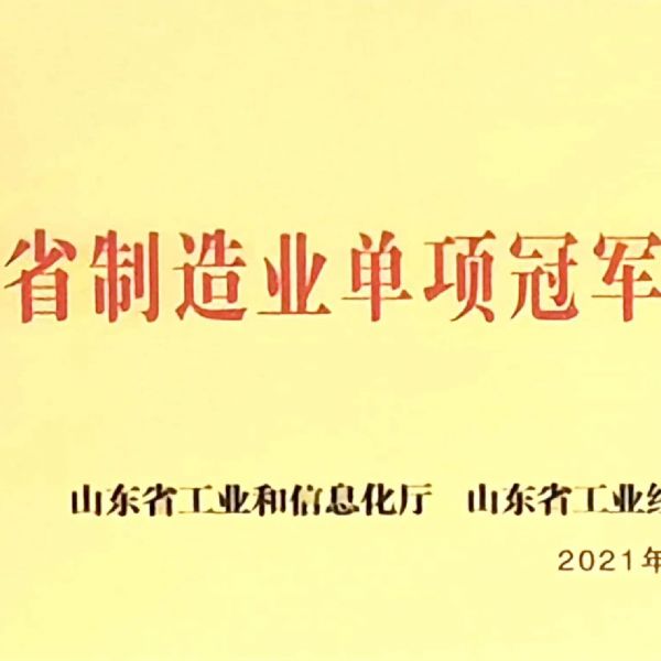 山东省制造业单项产品